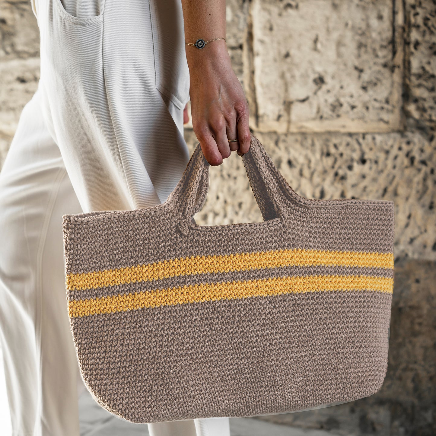Shopping Crochet Bag "Naturel" Large ÇantalarvvCOOPERATIVESTUDIO Cooperative Studio ##color##