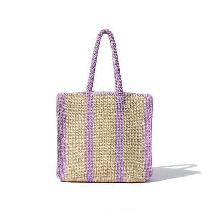 Striped Crochet Bag