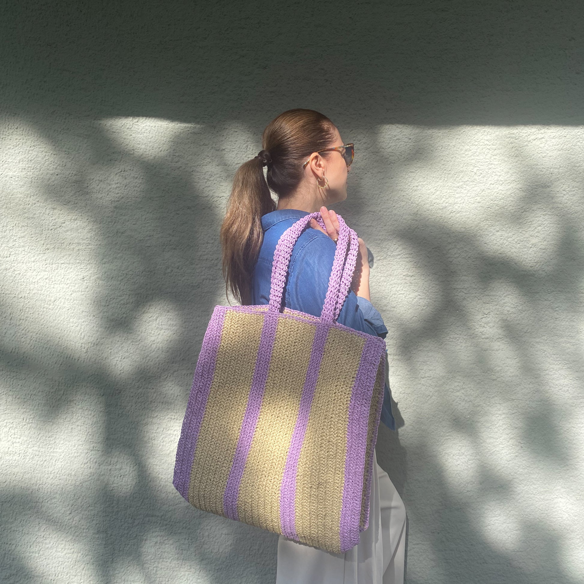 Striped Crochet Bag ÇantalarvvCOOPERATIVESTUDIO Cooperative Studio ##color##