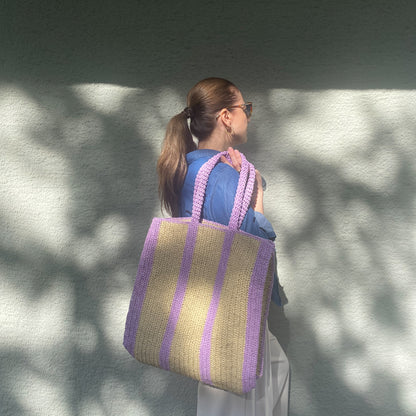 Striped Crochet Bag ÇantalarvvCOOPERATIVESTUDIO Cooperative Studio ##color##