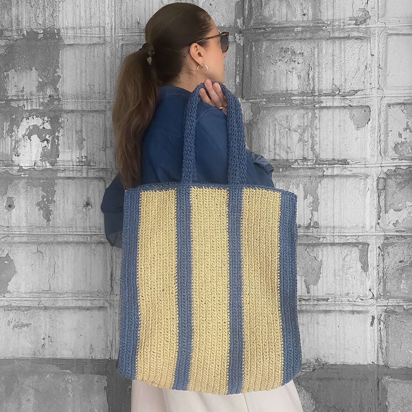 Striped Crochet Bag ÇantalarvvCOOPERATIVESTUDIO Cooperative Studio ##color##