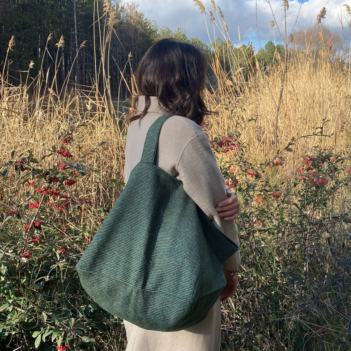 Cooperative Studio Bags — Cube Bag Wool — Yeşil