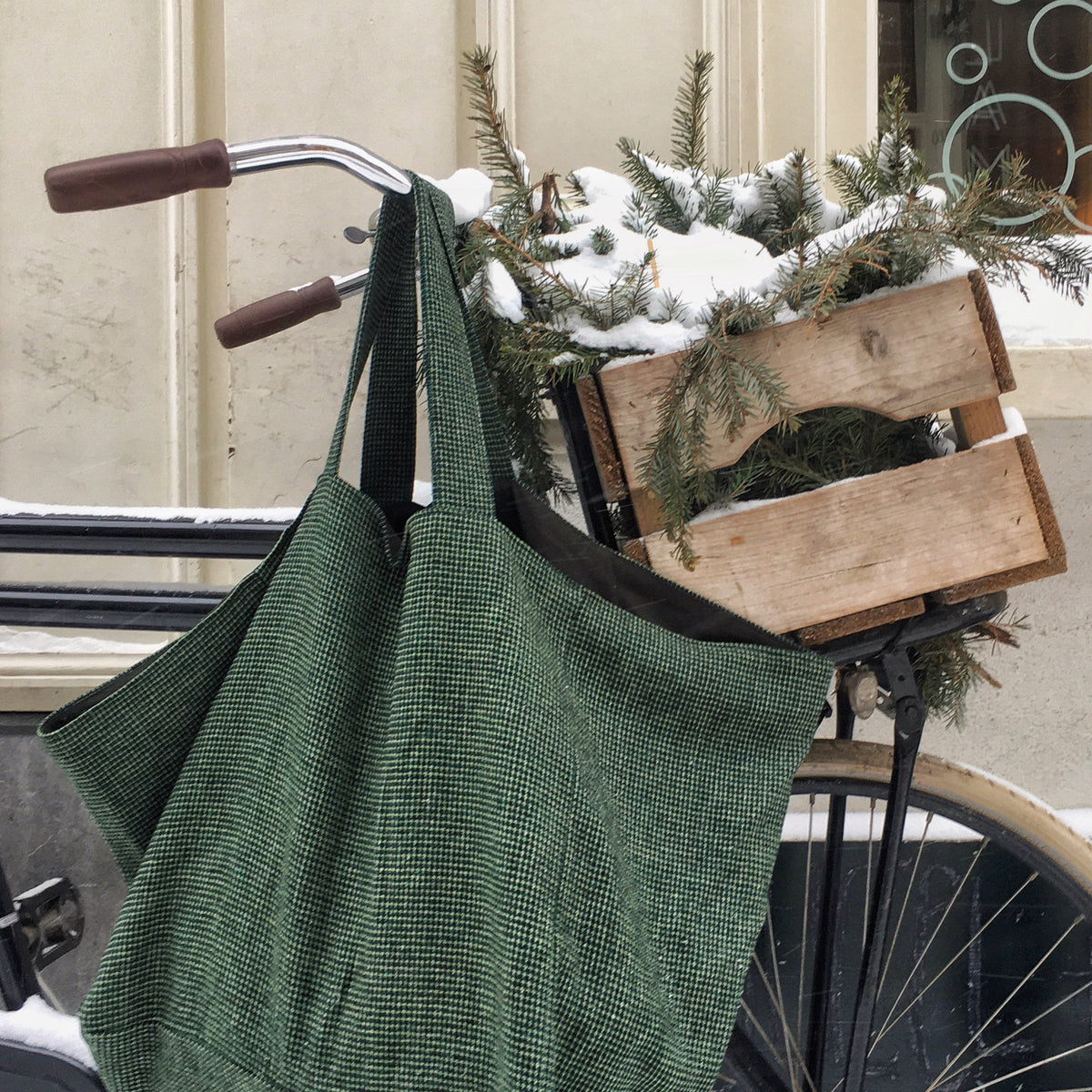 Cooperative Studio Bags — Cube Bag Wool — Yeşil