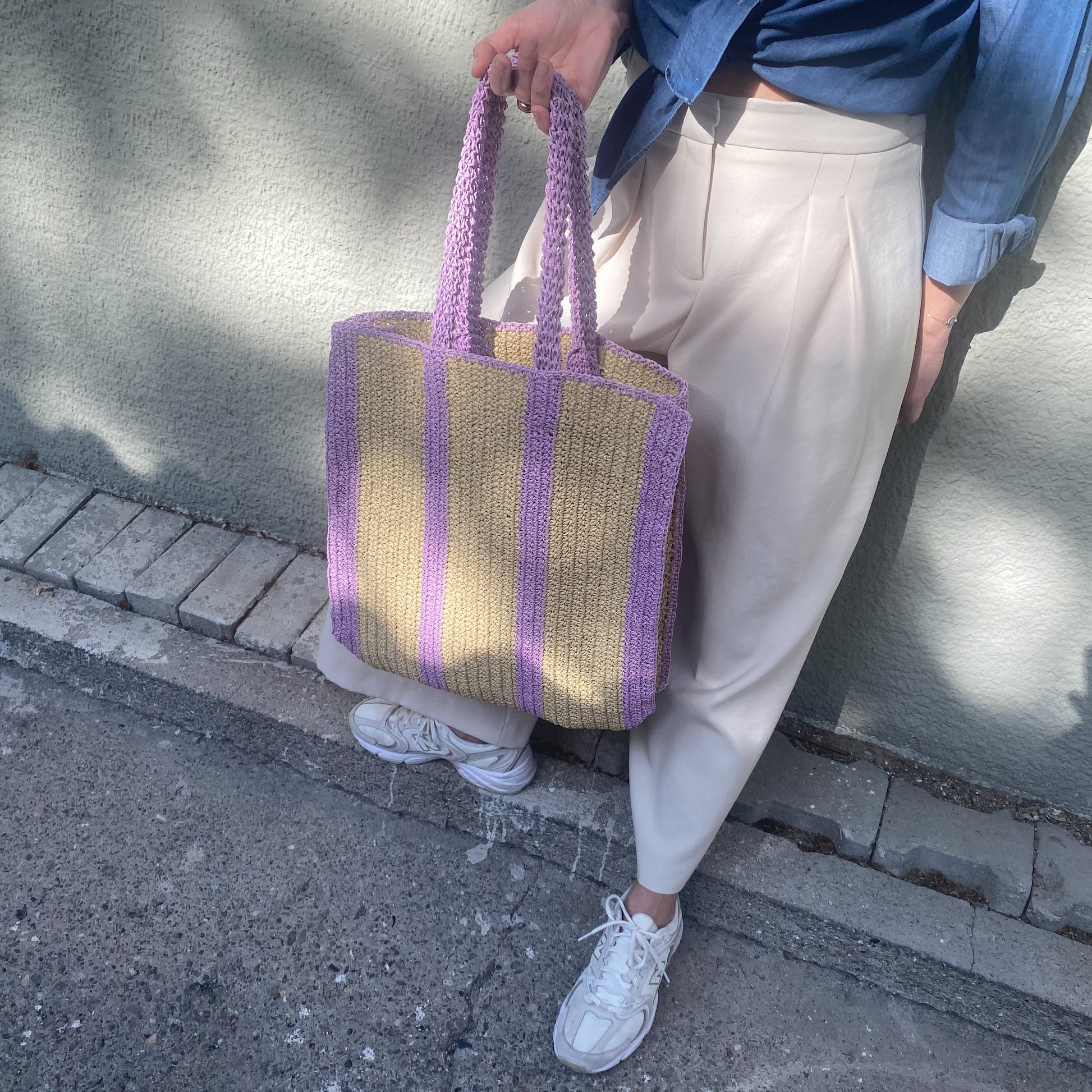 Striped Crochet Bag ÇantalarvvCOOPERATIVESTUDIO Cooperative Studio ##color##