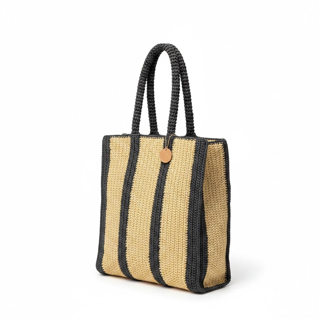 Striped Crochet Bag