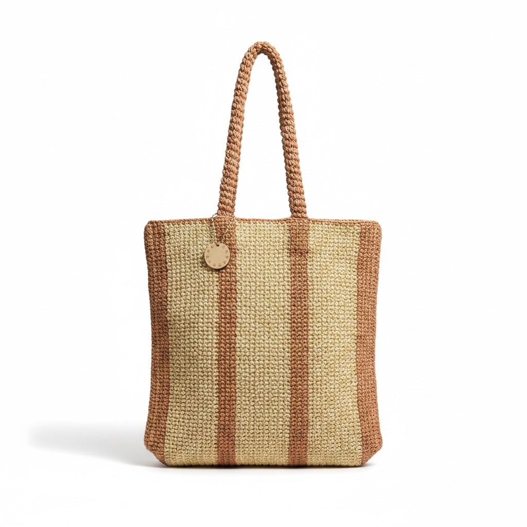 Striped Crochet Bag