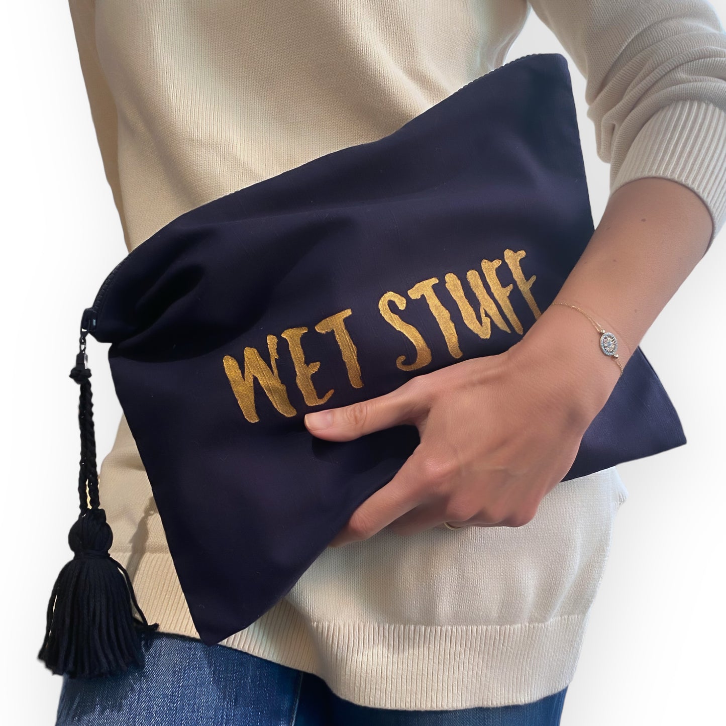 Wet Stuff Linen Clutch - L