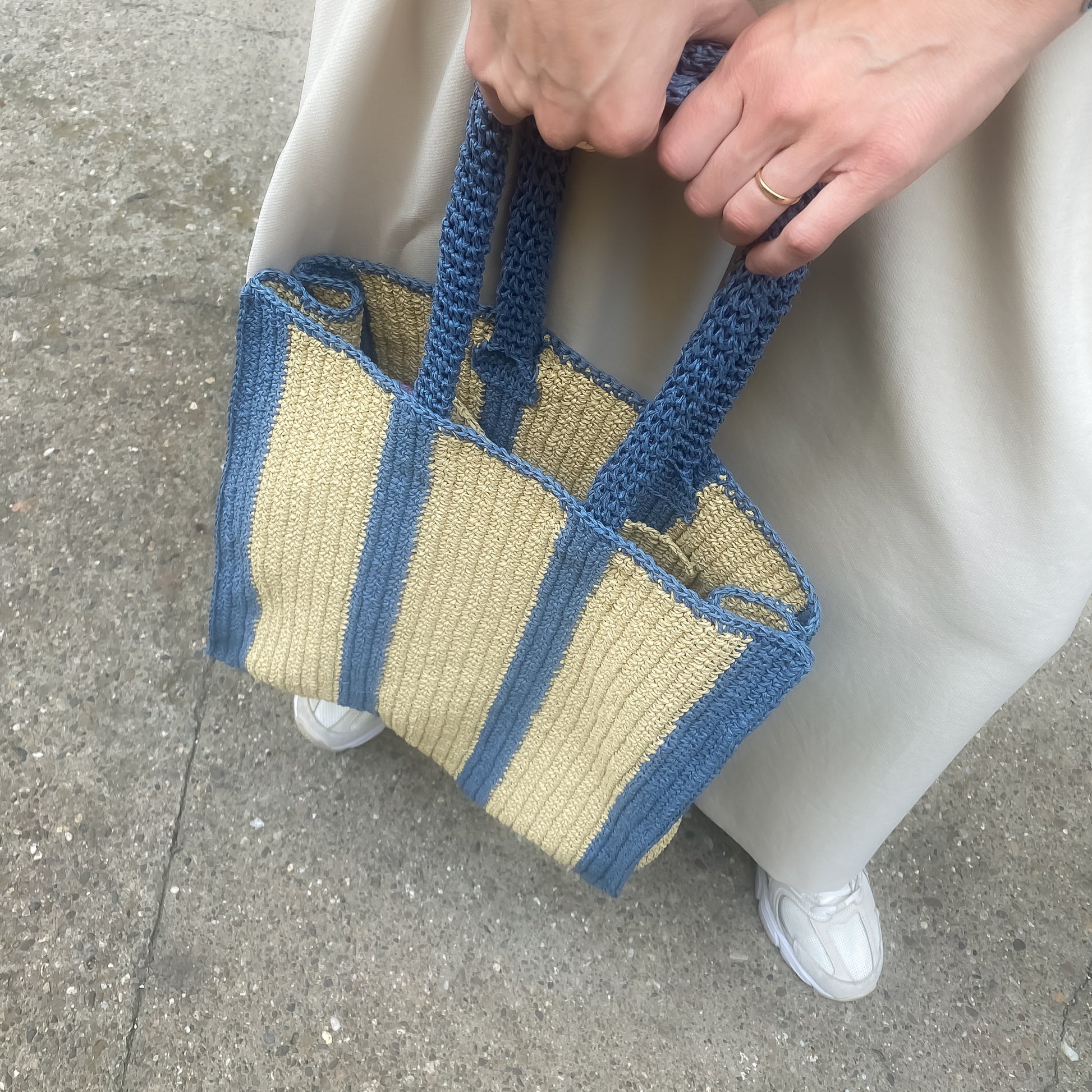 Striped Crochet Bag ÇantalarvvCOOPERATIVESTUDIO Cooperative Studio ##color##