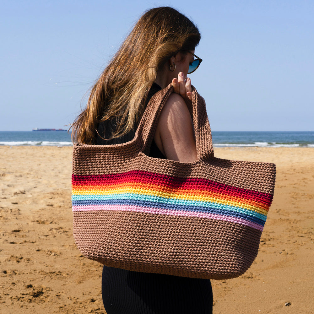 Shopping Crohet Bag "Rainbow" Large