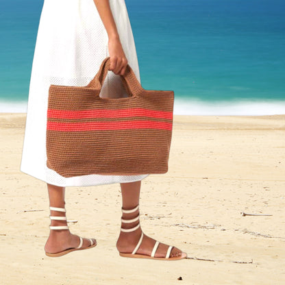 Shopping Crochet Bag "Caramel" Large ÇantalarvvCOOPERATIVESTUDIO Cooperative Studio ##color##