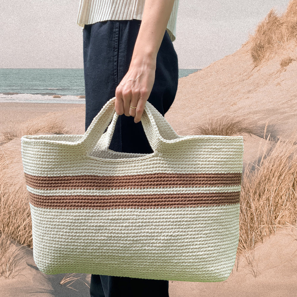 Shopping Crochet Bag "Bone" Large