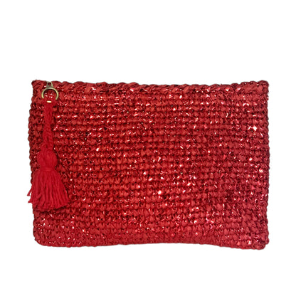 Cooperative Studio Bags — Metallic Clutch — Kırmızı