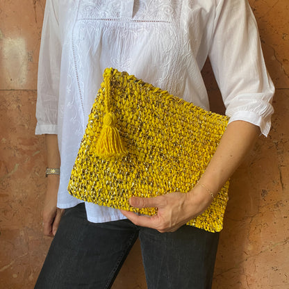 Cooperative Studio Bags — Metallic Clutch — Sarı