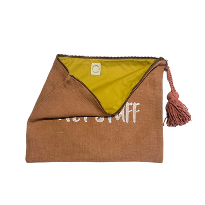 Wet Stuff Linen Clutch - L