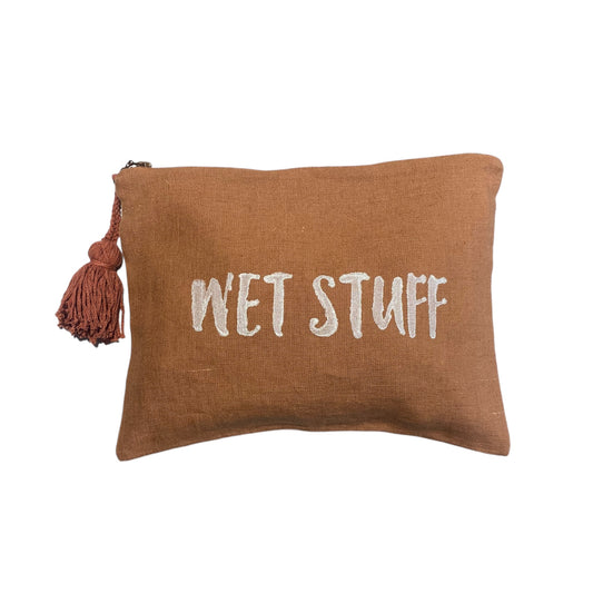 Wet Stuff Linen Clutch - L