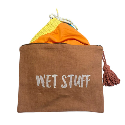 Wet Stuff Linen Clutch - L