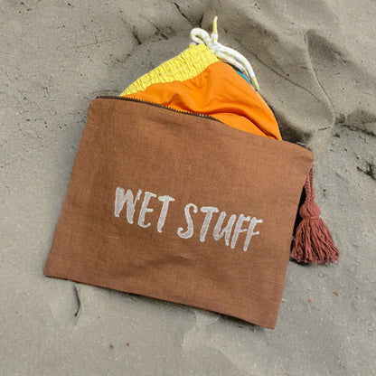 Wet Stuff Linen Clutch - L