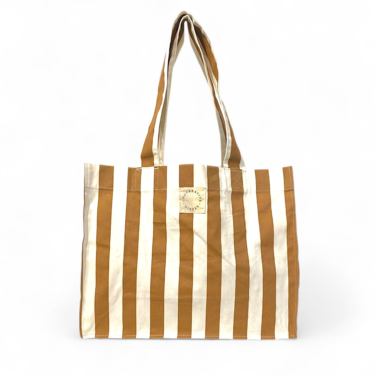 Cooperative Studio Bags — Zero Waste Tote — Kahverengi ve Beyaz