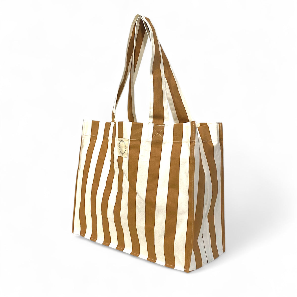 Cooperative Studio Bags — Zero Waste Tote — Kahverengi ve Beyaz
