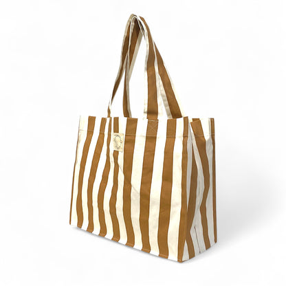 Cooperative Studio Bags — Zero Waste Tote — Kahverengi ve Beyaz